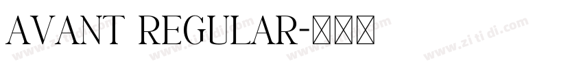 avant regular字体转换
